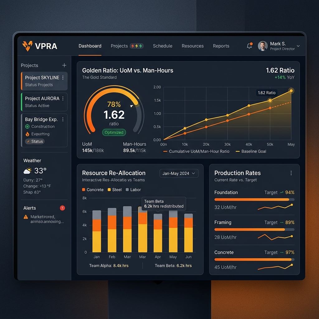 VPRA dashboard